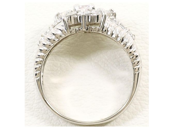 Autre Marque Platinbandring mit rosa Diamanten - Ansicht 3