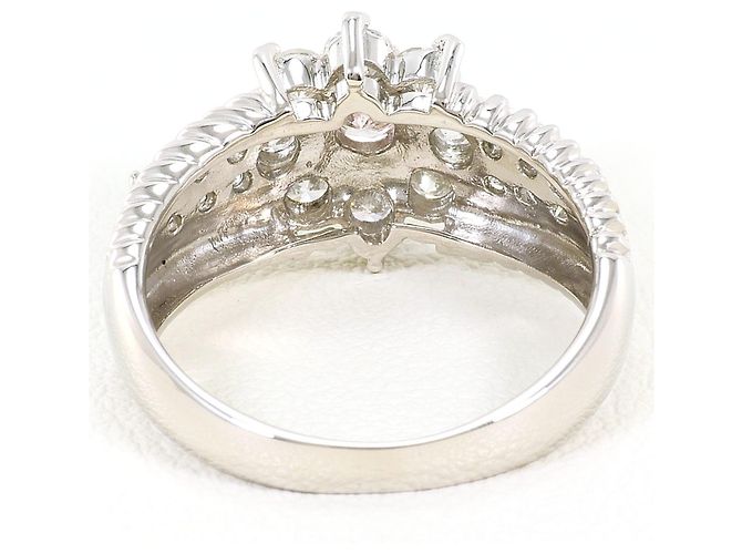 Autre Marque Platinbandring mit rosa Diamanten - Ansicht 4