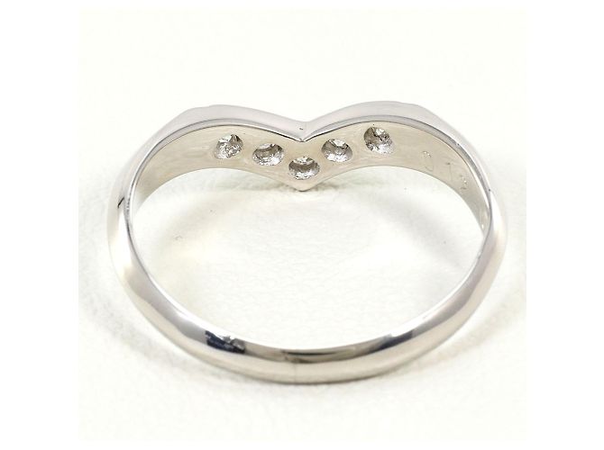 Autre Marque PT900 Platin-Bandring mit Diamant - Ansicht 3