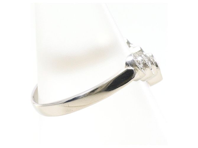 Autre Marque Platin-Bandring mit Diamant - Ansicht 2