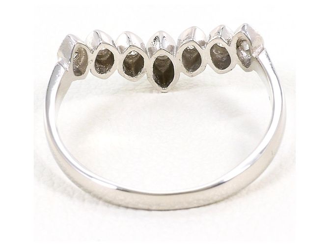 Autre Marque Platin-Bandring mit Diamant - Ansicht 3