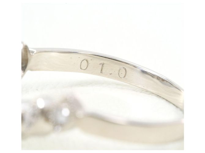 Autre Marque Platin-Bandring mit Diamant - Ansicht 4