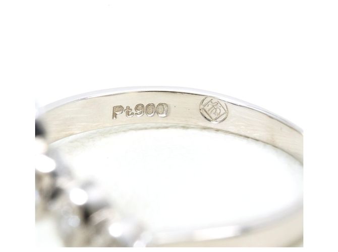 Autre Marque Platin-Bandring mit Diamant - Ansicht 5