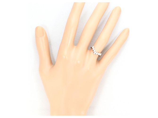 Autre Marque Platin-Bandring mit Diamant - Ansicht 6