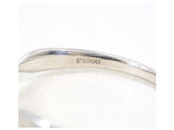 Autre Marque Platin-Ring mit Diamant - Ansicht 4