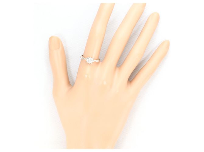 Autre Marque Platin-Ring mit Diamant - Ansicht 6