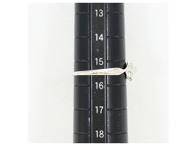 Autre Marque Platin-Ring mit Diamant - Ansicht 7