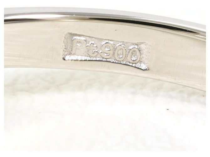 Autre Marque Platin-Bandring mit Saphir und Diamant - Ansicht 5