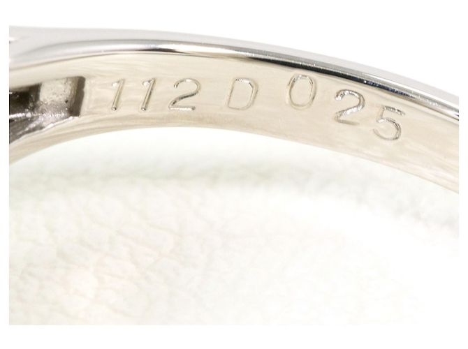 Autre Marque Platin-Bandring mit Saphir und Diamant - Ansicht 5