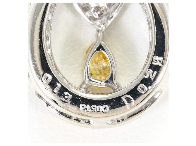 Autre Marque Collana in platino con diamanti gialli e bianchi - vista 4