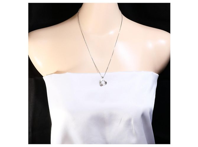 Autre Marque Collana in platino con opale d'acqua e diamante - vista 7
