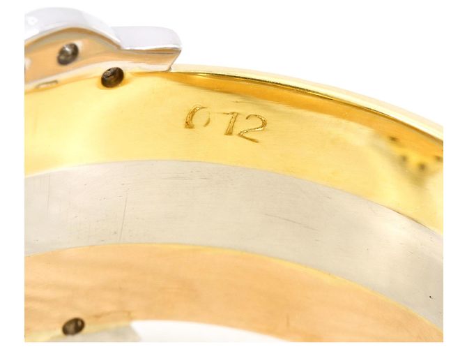 Autre Marque Eleganter Diamant-Bandring in Drei Farben Golden - Ansicht 5