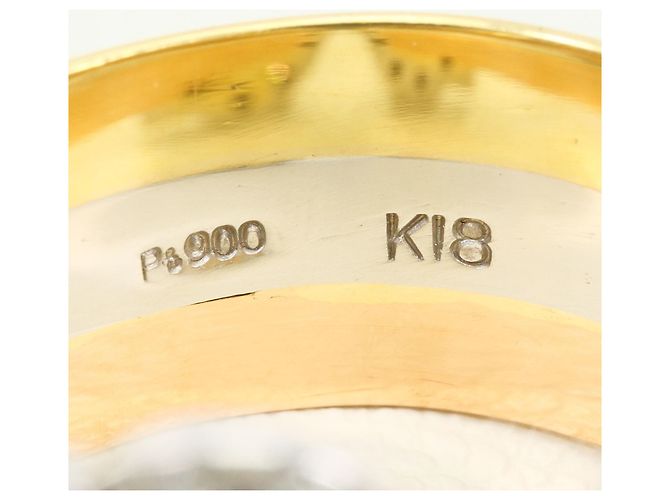 Autre Marque Eleganter Diamant-Bandring in Drei Farben Golden - Ansicht 6