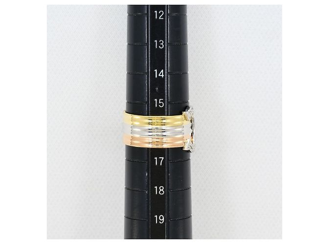 Autre Marque Eleganter Diamant-Bandring in Drei Farben Golden - Ansicht 8