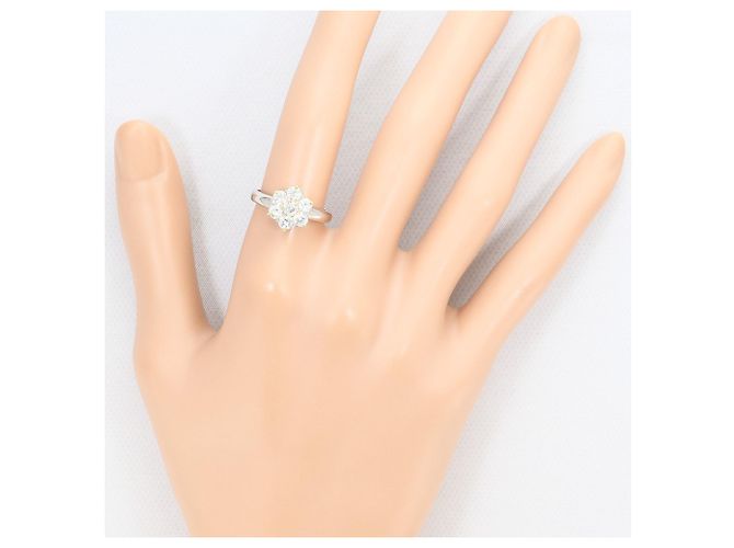 Autre Marque Anello fede in platino e oro giallo con diamante D'oro - vista 7