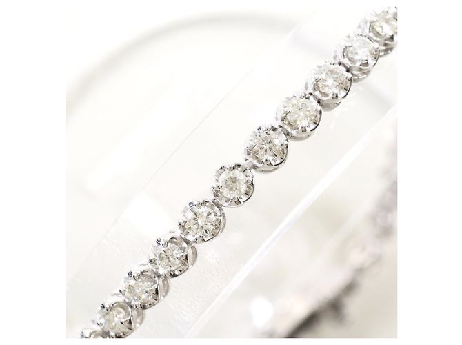 Autre Marque Bracciale con charm in platino e diamanti - vista 2