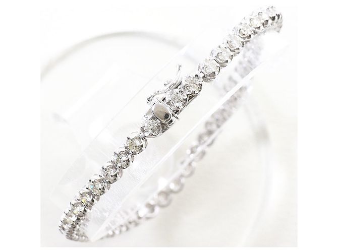 Autre Marque Bracciale con charm in platino e diamanti - vista 3
