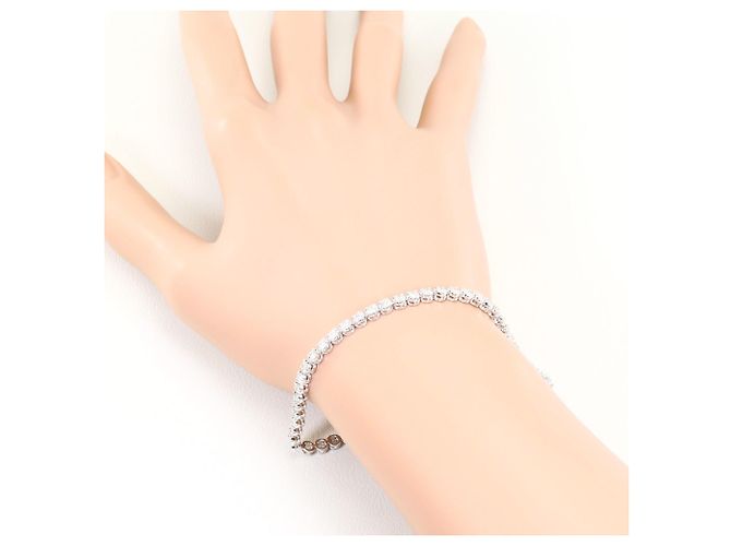 Autre Marque Bracciale con charm in platino e diamanti - vista 5