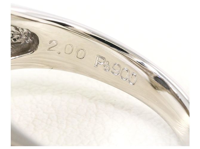 Autre Marque Platin-Bandring mit Opal und Diamant Schwarz - Ansicht 7