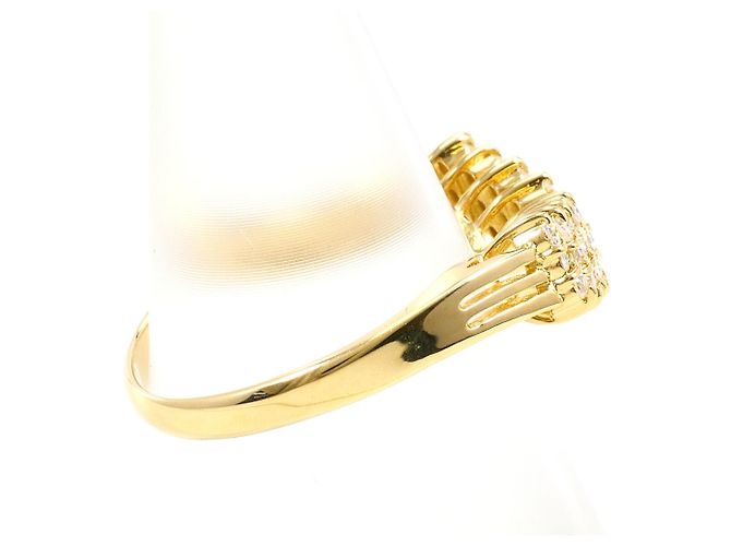Autre Marque Ringband aus 18K Gelbgold mit Diamant Golden - Ansicht 3