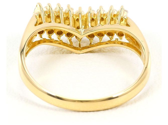 Autre Marque Ringband aus 18K Gelbgold mit Diamant Golden - Ansicht 4