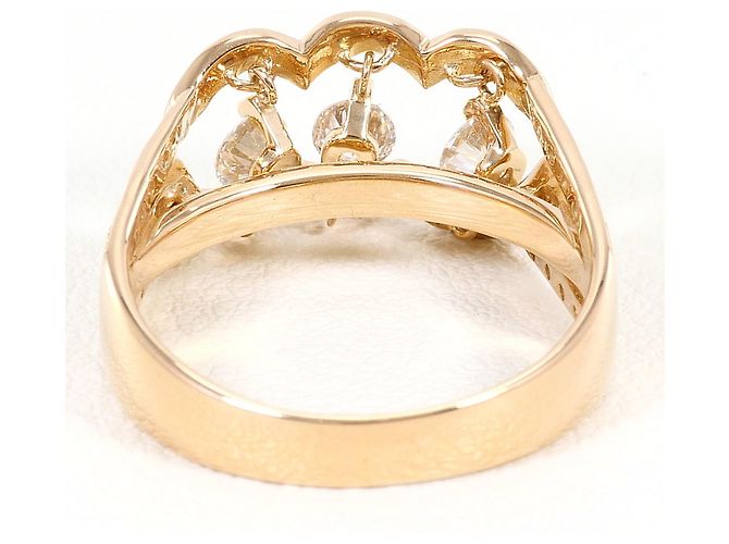 Autre Marque Ehering aus 18K Roségold mit Diamant Golden - Ansicht 4