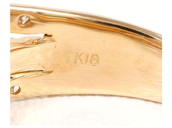 Autre Marque Ehering aus 18K Roségold mit Diamant Golden - Ansicht 5
