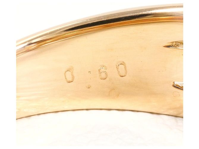 Autre Marque Ehering aus 18K Roségold mit Diamant Golden - Ansicht 6