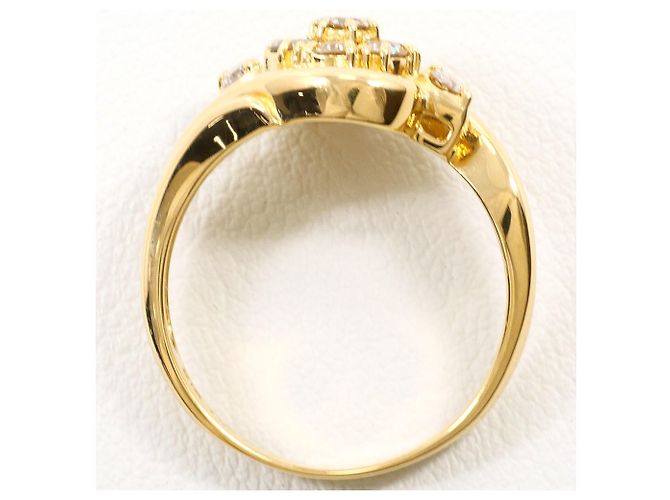 Autre Marque Ringband aus 18K Gelbgold mit Diamant Golden - Ansicht 3