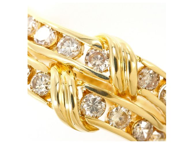 Autre Marque Ringband aus 18K Gelbgold mit Diamant Golden - Ansicht 2
