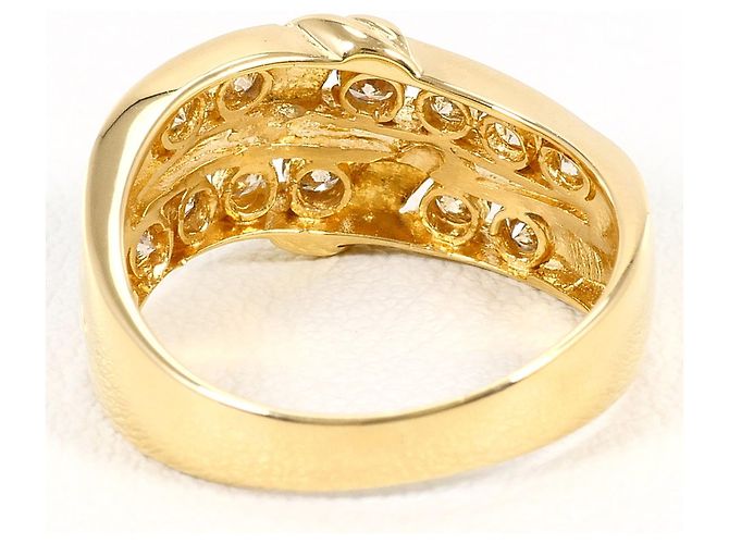 Autre Marque Ringband aus 18K Gelbgold mit Diamant Golden - Ansicht 4