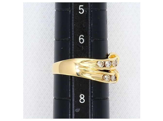 Autre Marque Ringband aus 18K Gelbgold mit Diamant Golden - Ansicht 7