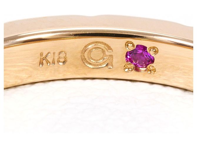 Autre Marque Anello fascia in oro rosa 18K, diamanti e rubini D'oro - vista 6