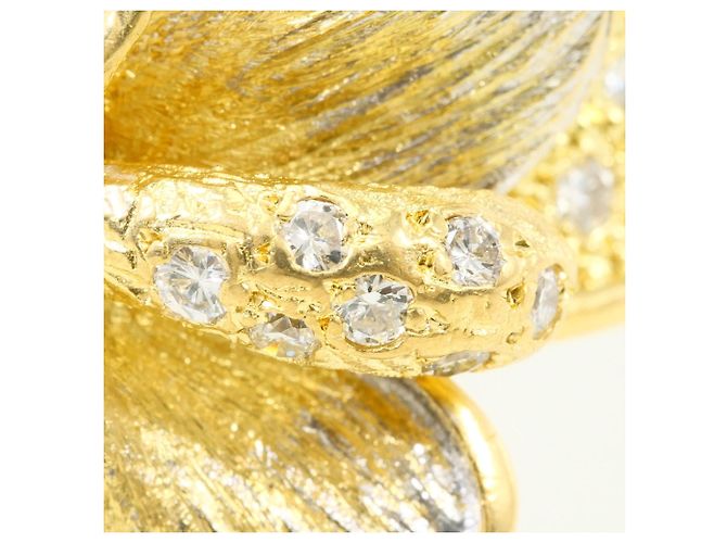 Autre Marque Anello a fascia in oro 18K con diamante D'oro - vista 2