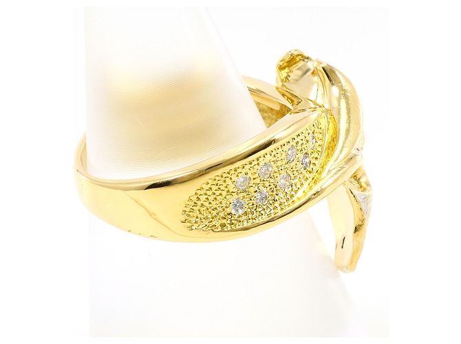 Autre Marque Anello a fascia in oro 18K con diamante D'oro - vista 3