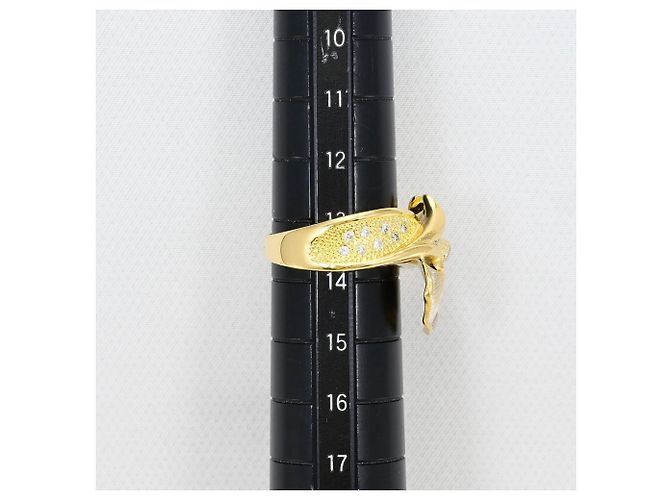 Autre Marque Anello a fascia in oro 18K con diamante D'oro - vista 8