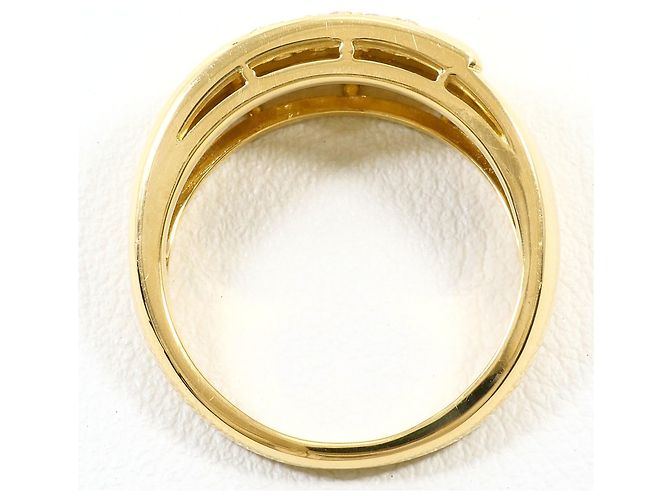 Autre Marque Anello a fascia in oro giallo 18K con diamante D'oro - vista 3