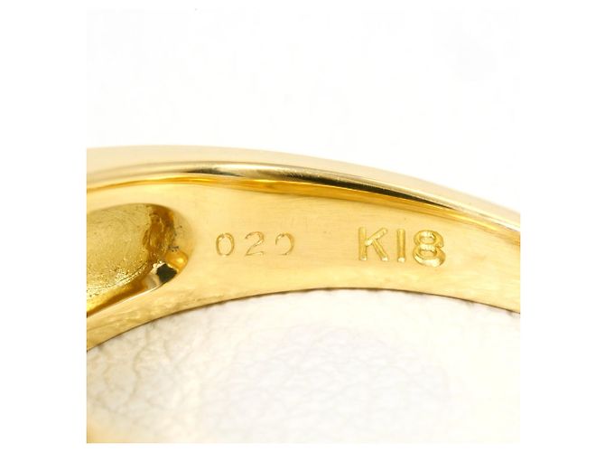Autre Marque Anello a fascia in oro giallo 18K con diamante D'oro - vista 5