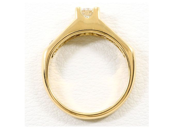 Autre Marque Anillo alianza en oro amarillo 18K con diamante Dorado - vista 3