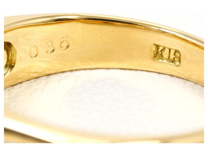Autre Marque Anillo alianza en oro amarillo 18K con diamante Dorado - vista 5