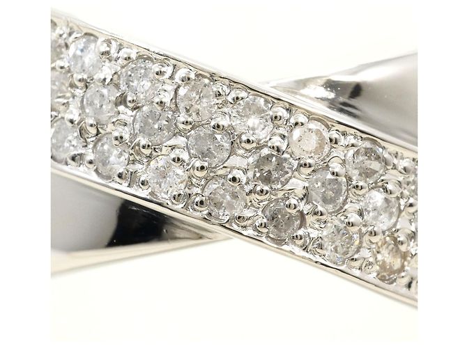 Autre Marque Anel Aliança de Platina com Diamante - vista 2