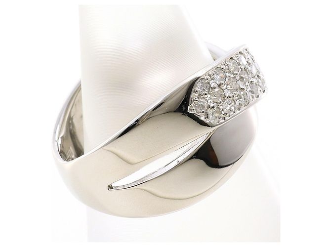 Autre Marque Anel Aliança de Platina com Diamante - vista 3