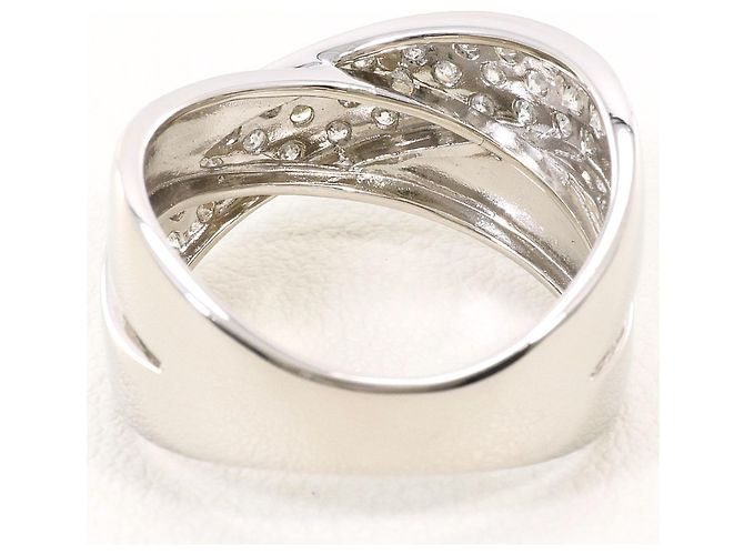 Autre Marque Anel Aliança de Platina com Diamante - vista 4
