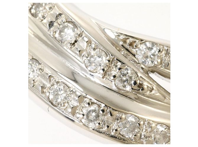 Autre Marque Platin-Bandring mit Diamant - Ansicht 2