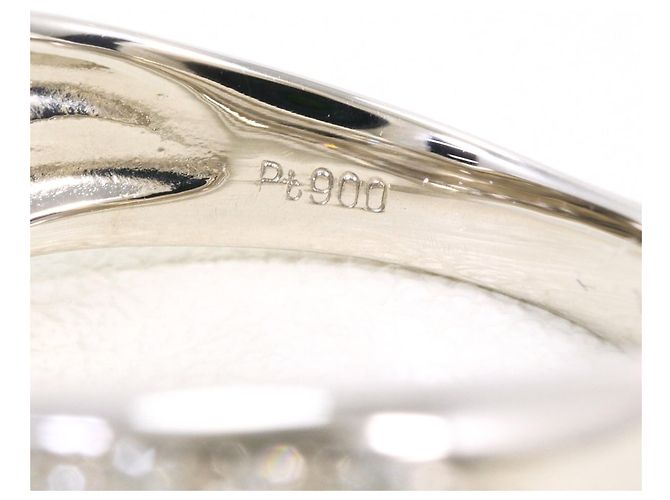 Autre Marque Platin-Bandring mit Diamant - Ansicht 5