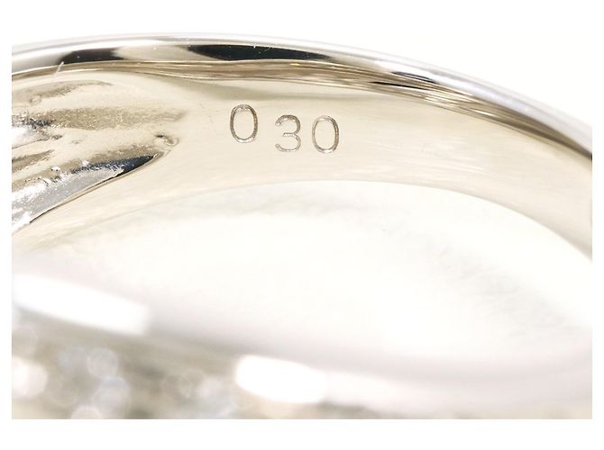 Autre Marque Platin-Bandring mit Diamant - Ansicht 6