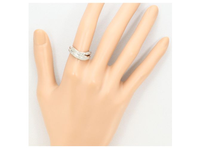 Autre Marque Platin-Bandring mit Diamant - Ansicht 7
