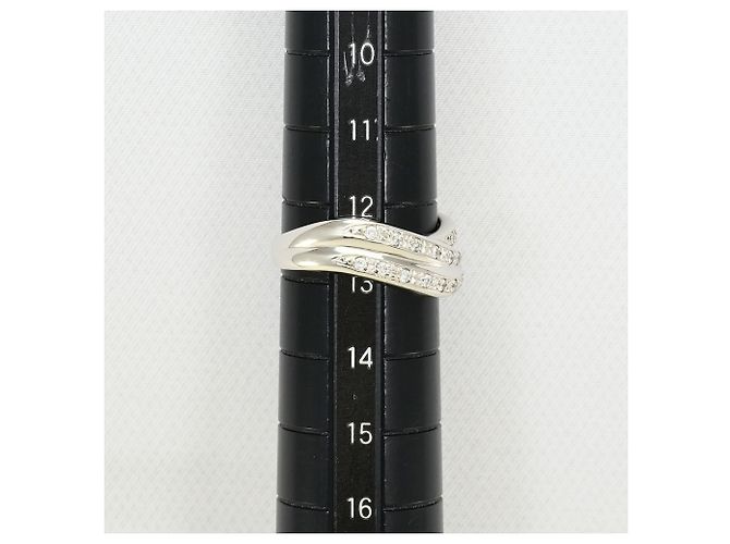 Autre Marque Platin-Bandring mit Diamant - Ansicht 8