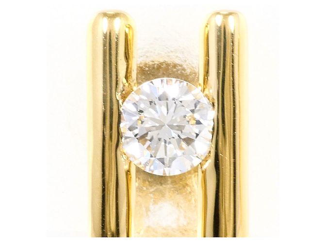 Autre Marque Orecchini a clip in oro giallo 18K con diamanti D'oro - vista 2