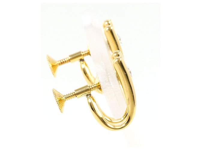 Autre Marque Orecchini a clip in oro giallo 18K con diamanti D'oro - vista 3